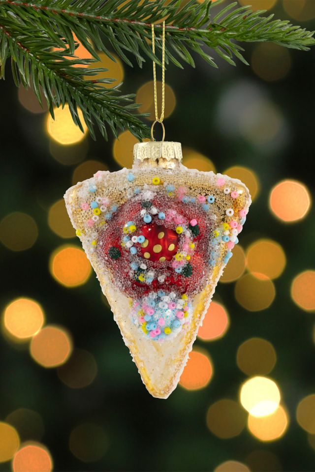 Slice of Cake Glass Ornament #1