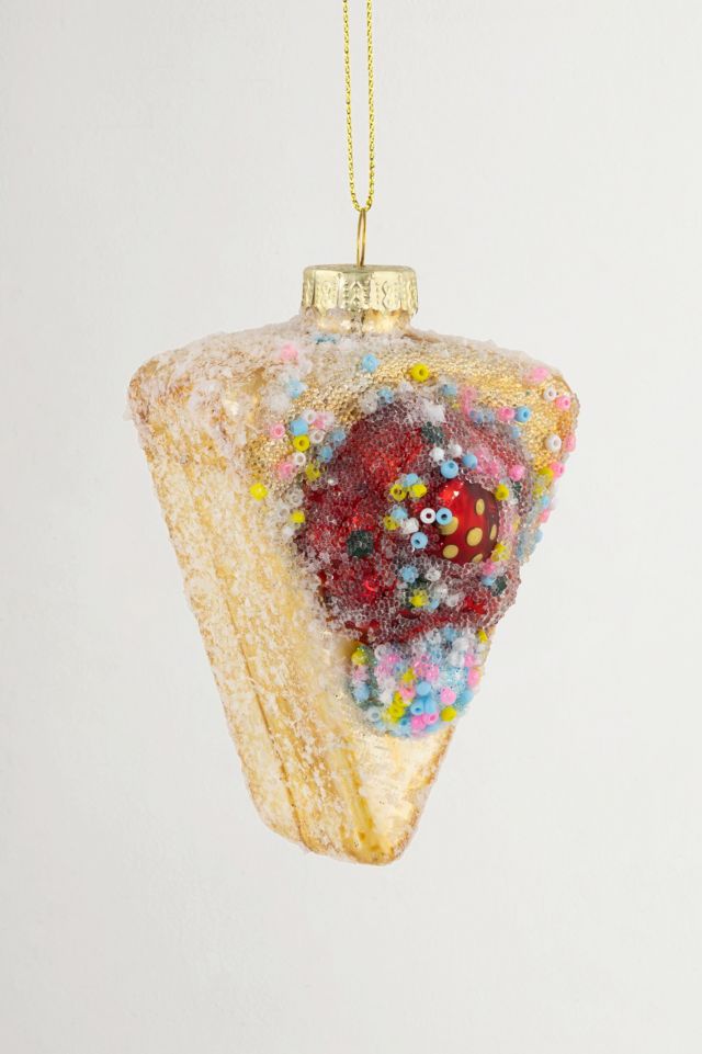 Slice of Cake Glass Ornament #3
