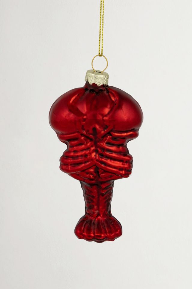 Shiny Lobster Glass Ornament #2