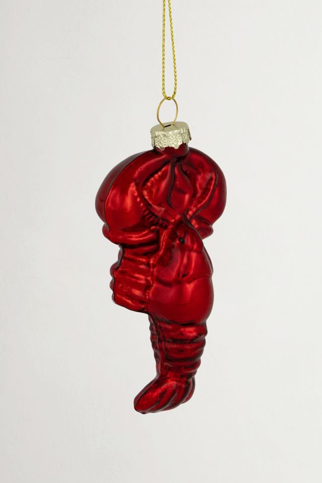 Shiny Lobster Glass Ornament #4