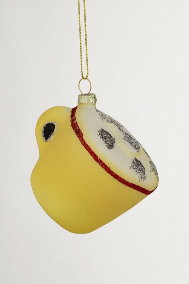 Glittered Cappucino Glass Ornament #4