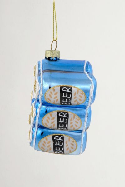 Urban Outfitters Six Pack Beer Glass Ornament In Blue At  In Blue