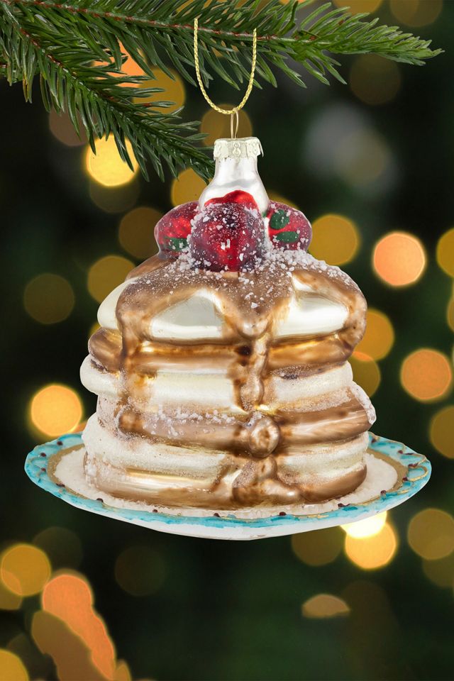 Pancakes and Syrup Glass Ornament #1