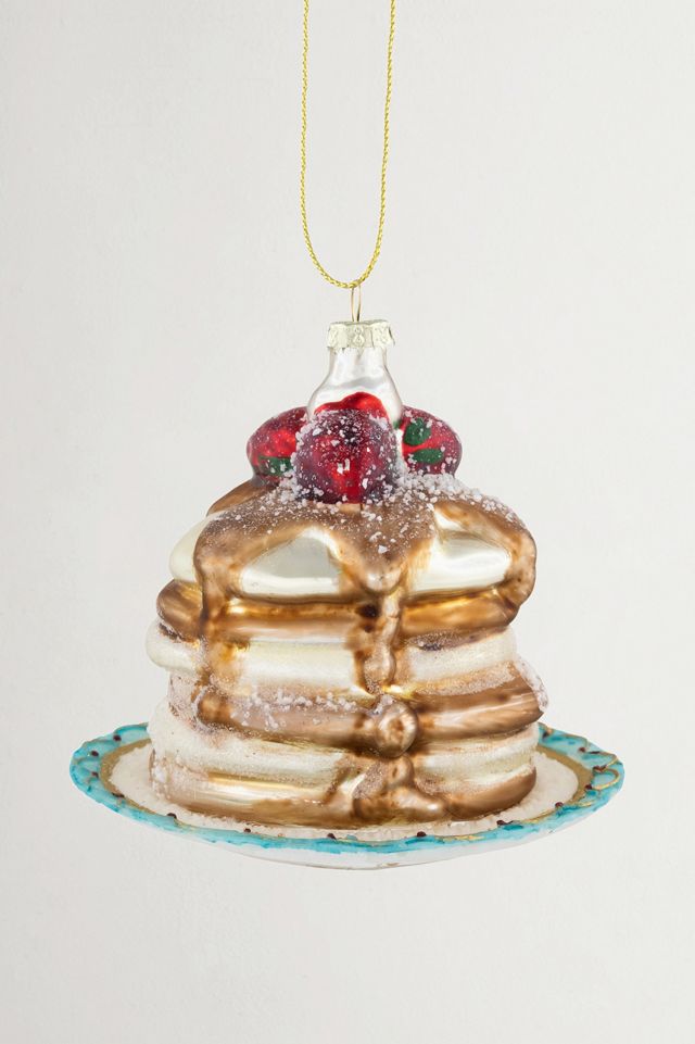 Pancakes and Syrup Glass Ornament