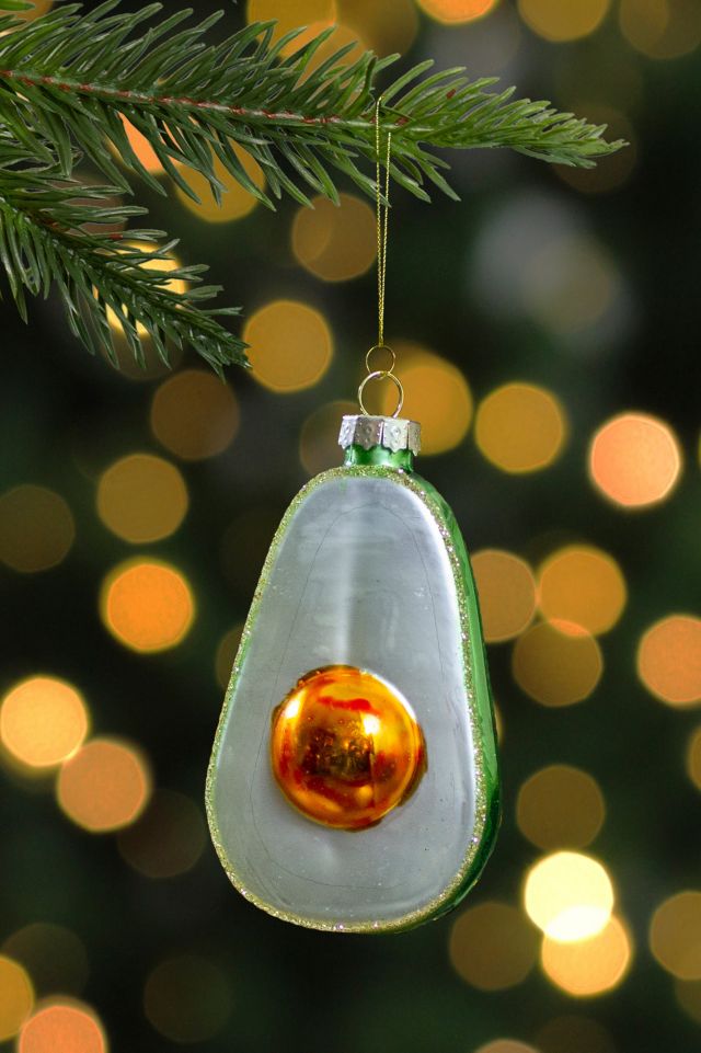 Avocado Glass Ornament #1