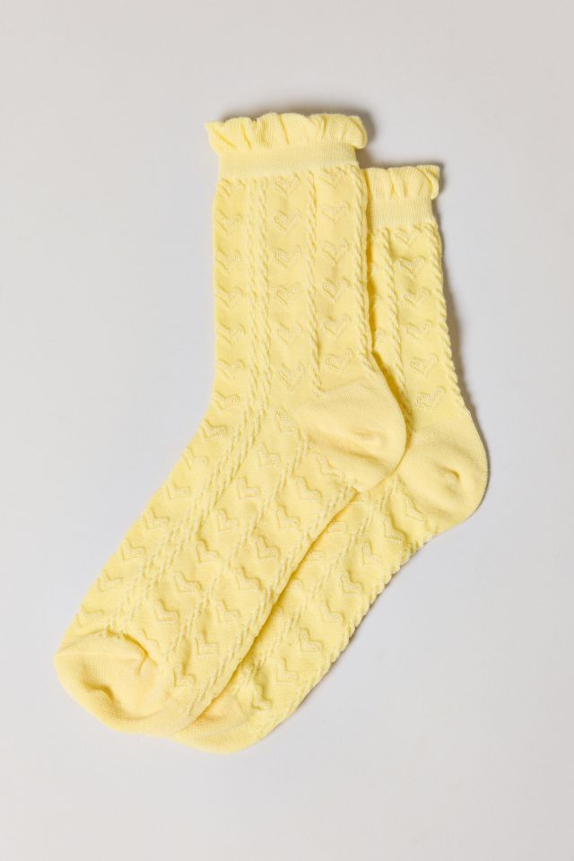 Heart Applique Crew Sock #1