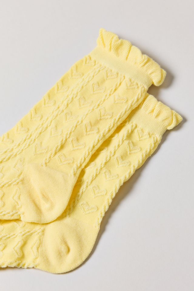 Heart Applique Crew Sock #2
