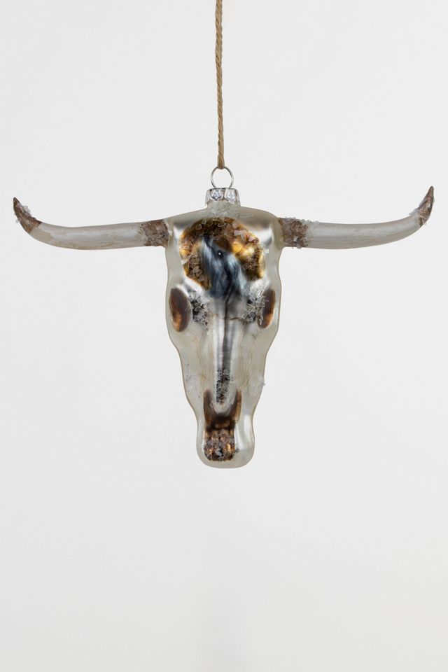 Longhorn Western Glass Ornament