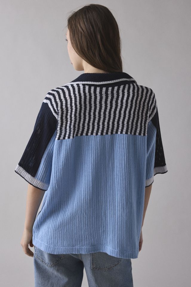 BDG Swanson 77 Embroidered Graphic Print Knit Polo #2