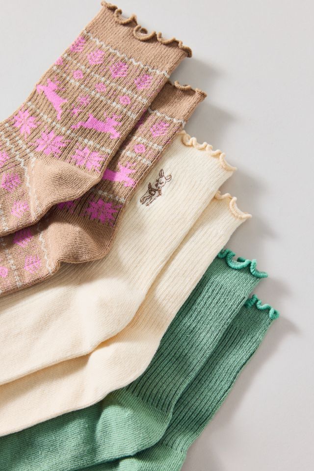 UO Lightweight Ribbed Crew Sock 3-Pack #2