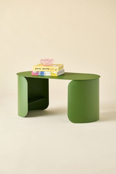 Urban Outfitters Ollie Iron Oval Coffee Table In Green At