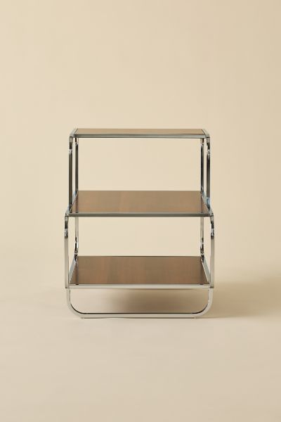 Alana Chrome 3-Tiered Side Table