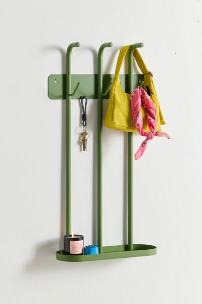 Urban Outfitters Ollie Metal Wall Storage Rack In Green At