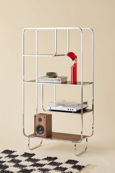 Alana Chrome 4-Tiered Bookshelf