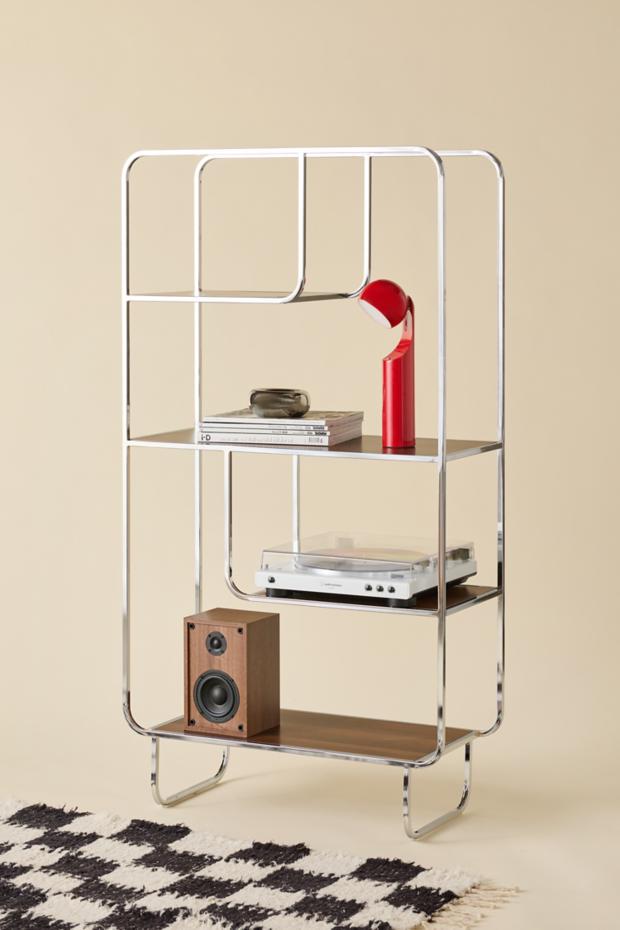 Alana Chrome 4-Tiered Bookshelf