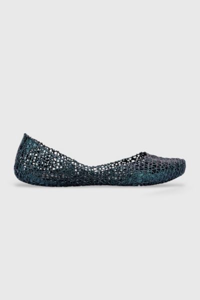 MELISSA CAMPANA PAPEL JELLY BALLERINA FLAT IN BLACK COLOR, WOMEN'S AT URBAN OUTFITTERS 