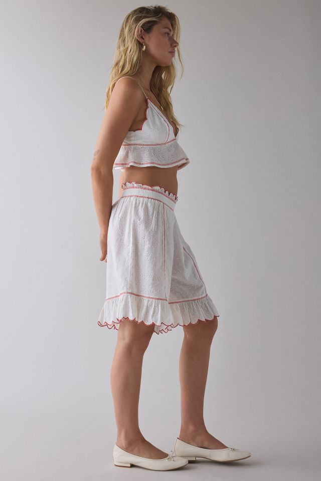 Out From Under Jolie Ruffle Eyelet Lace Long Bloomer