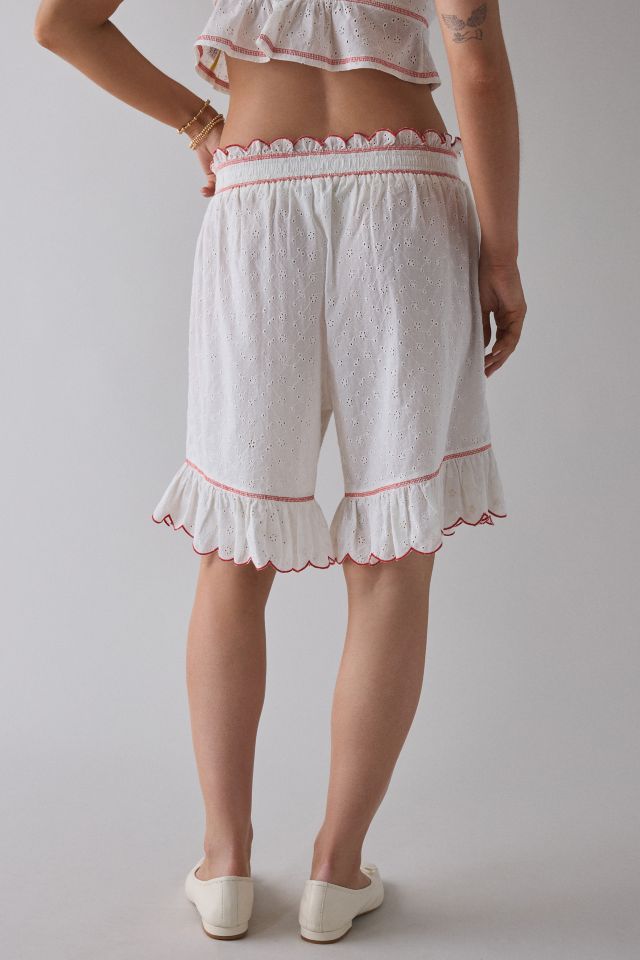 Out From Under Jolie Ruffle Eyelet Lace Long Bloomer