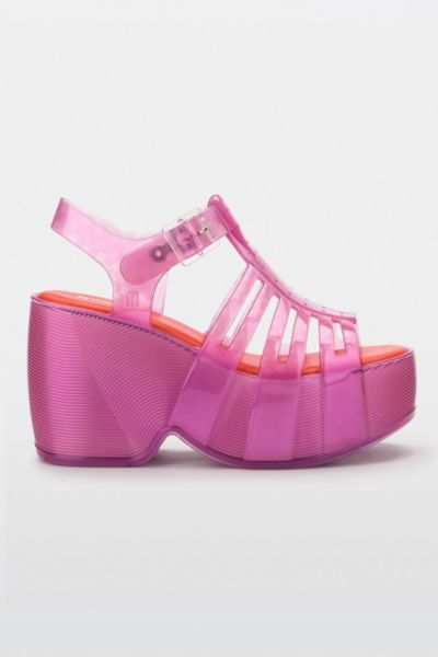 MELISSA STATION 79 JELLY PLATFORM SANDAL IN PEARLY PINK, WOMEN'S AT URBAN OUTFITTERS 