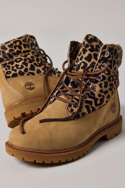 Timberland Women's Leopard Print Premium 6-Inch Boot