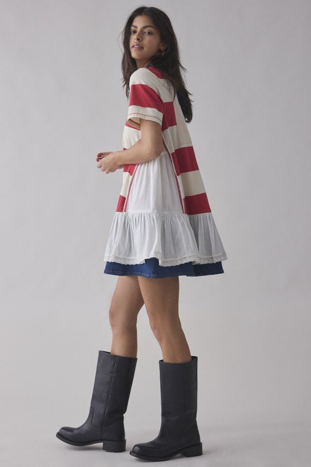 BDG Busy Polo Tiered Shift Mini Dress #2
