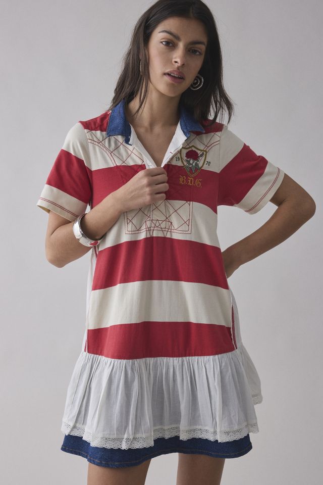 BDG Busy Polo Tiered Shift Mini Dress #3
