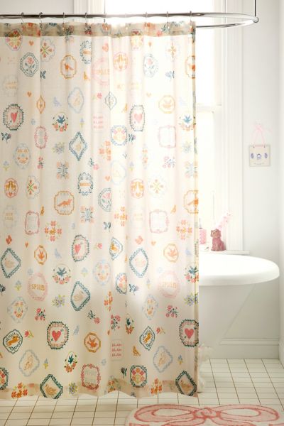 Shower Curtains | Fabric + Clear Shower Curtains