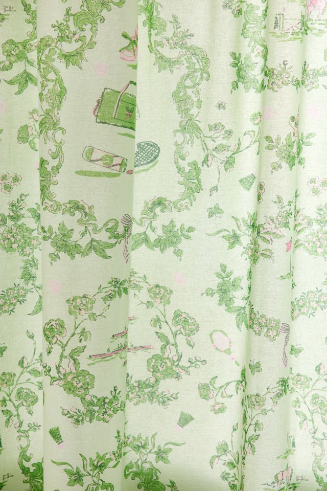 Preppy Toile Patterned Shower Curtain #1