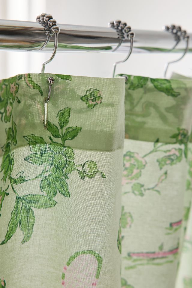 Preppy Toile Patterned Shower Curtain #2