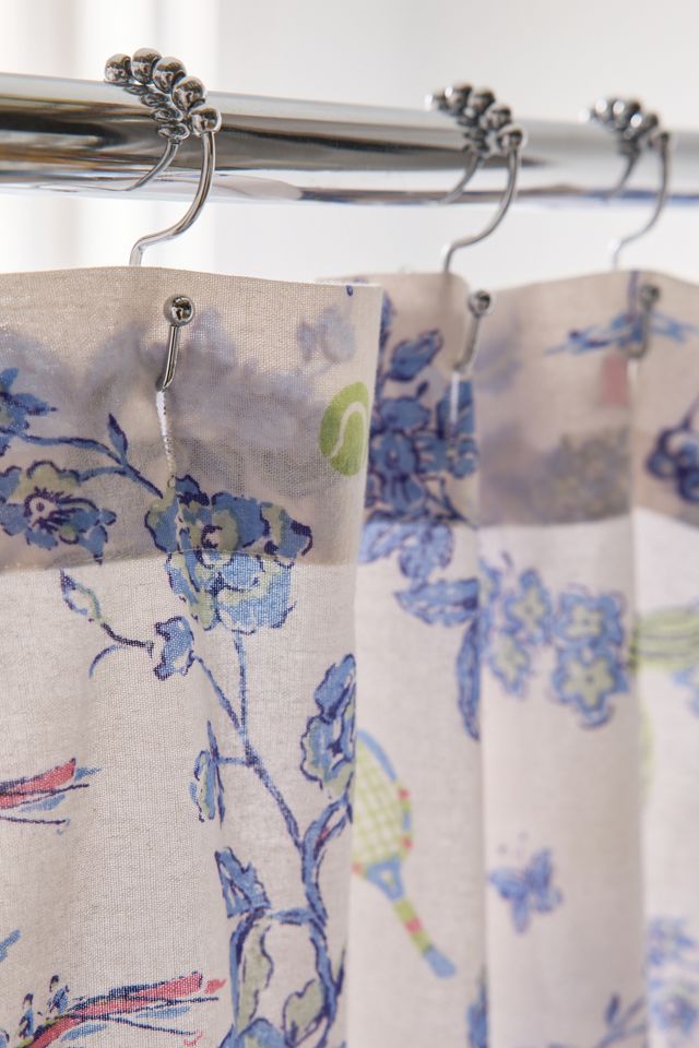 Preppy Toile Patterned Shower Curtain #2