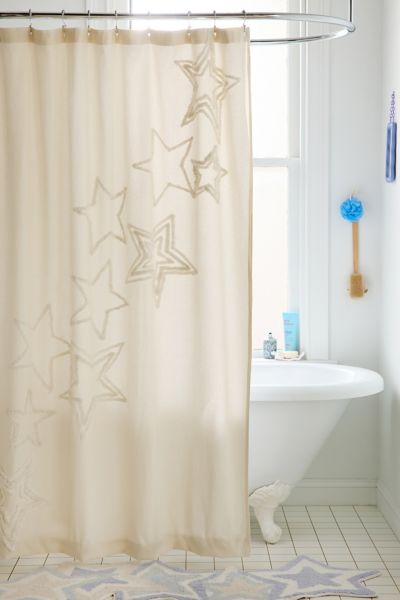 Star Icon Tufted Shower Curtain