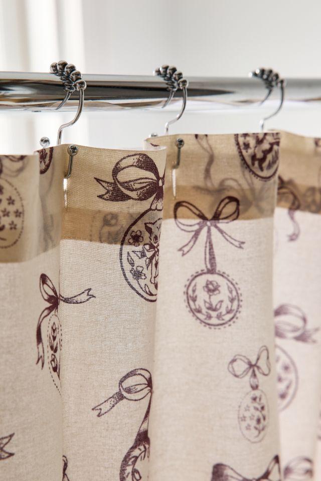 Locket Frame Patterned Shower Curtain #2