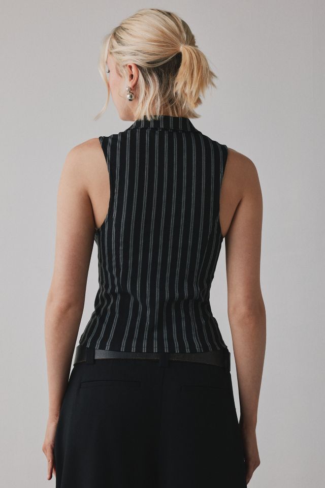 BDG Ledia Collared Zip-Front Vest Top #2