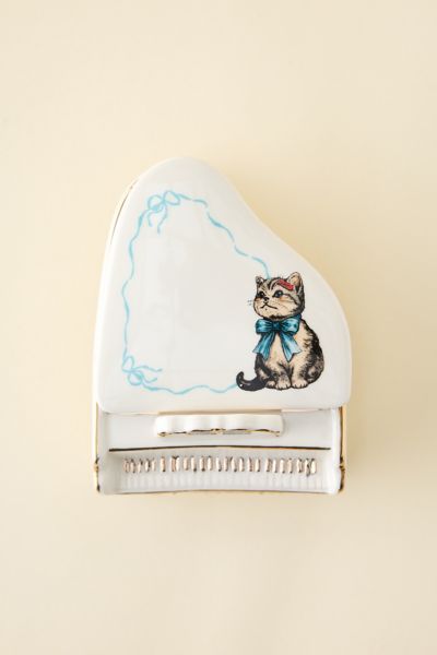 Piano Shaped Ceramic Trinket Box