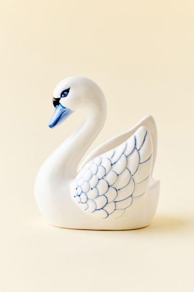 Urban Outfitters Swan Shaped Ceramic Sponge Holder In White At