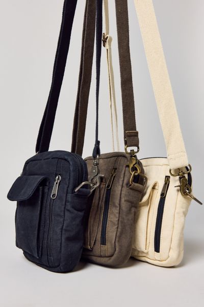 Urban Outfitters Mike Mini Canvas Crossbody Pouch In Black, Men's At  In Black