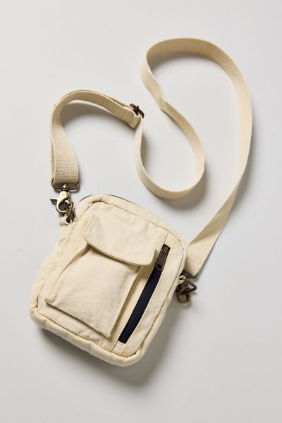Urban Outfitters Mike Mini Canvas Crossbody Pouch In Ivory, Men's At  In Ivory