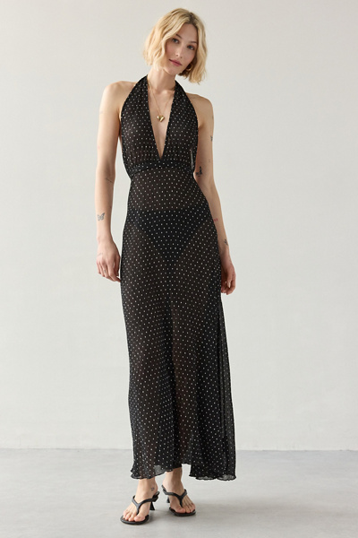 chinese dress ladies Lioness Women's District Maxi Dress, Onyx Polka, S at Amazon Women's  Clothing store main image 0