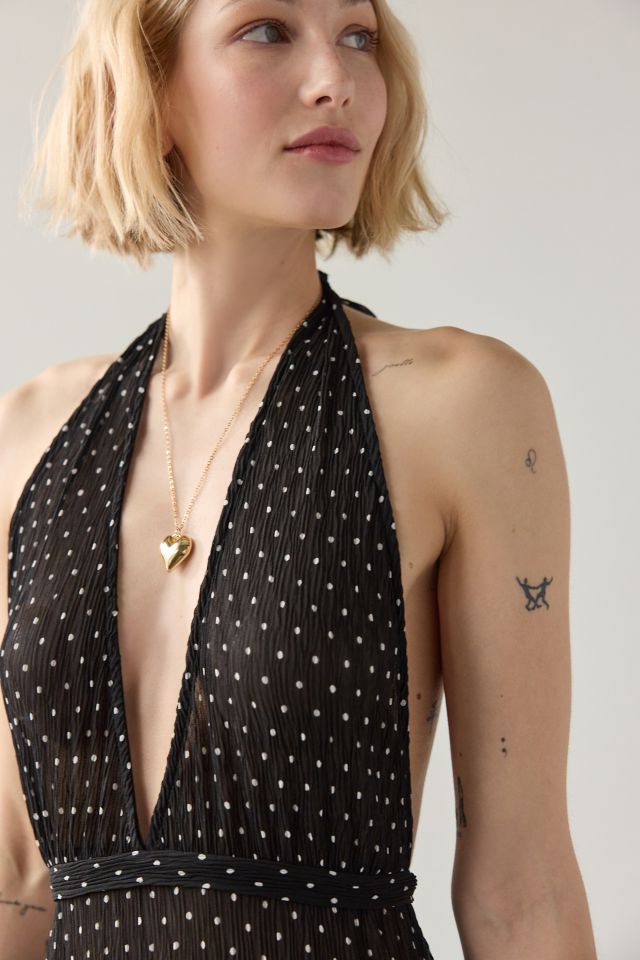 Robe longue à col halter et décolleté plongeant en V Lioness District #2