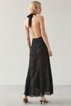 Lioness District Plunging V-Neckline Halter Maxi Dress