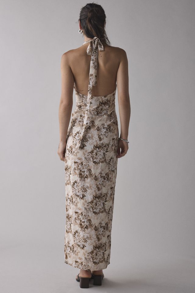 Lioness Westwood Draped Halter Tie Maxi Dress #1