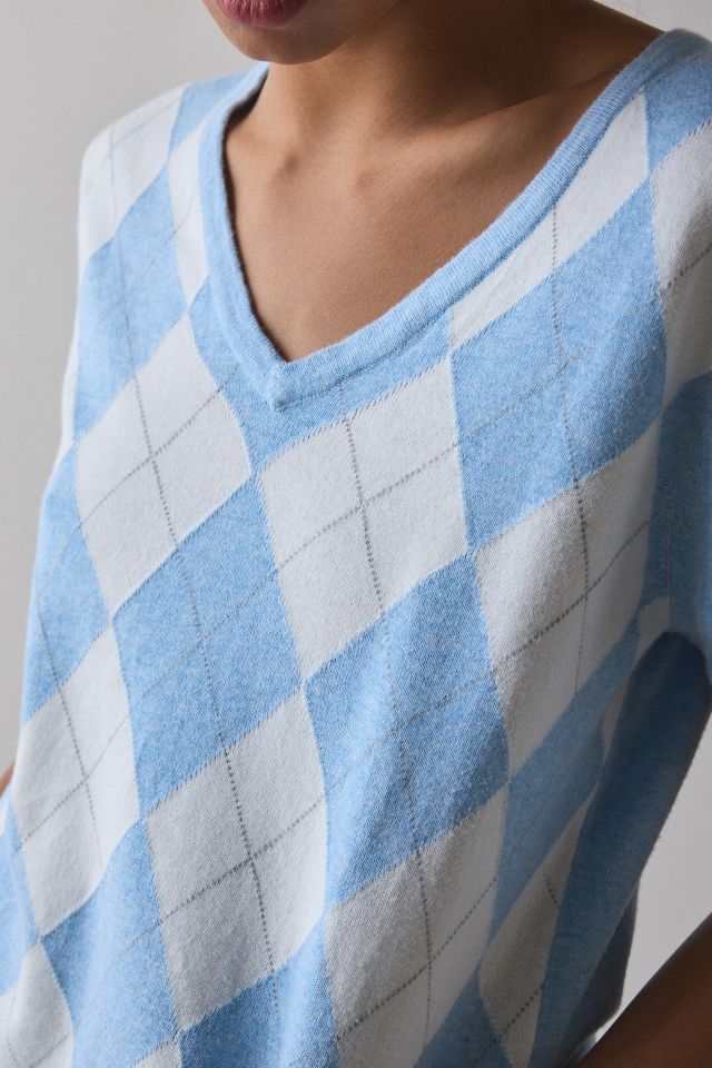 ReMADE By UO Short Sleeve Argyle Sweater #2