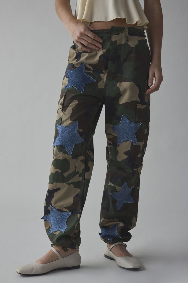 ReMADE By UO Star Patched Camo Cargo Pant #1