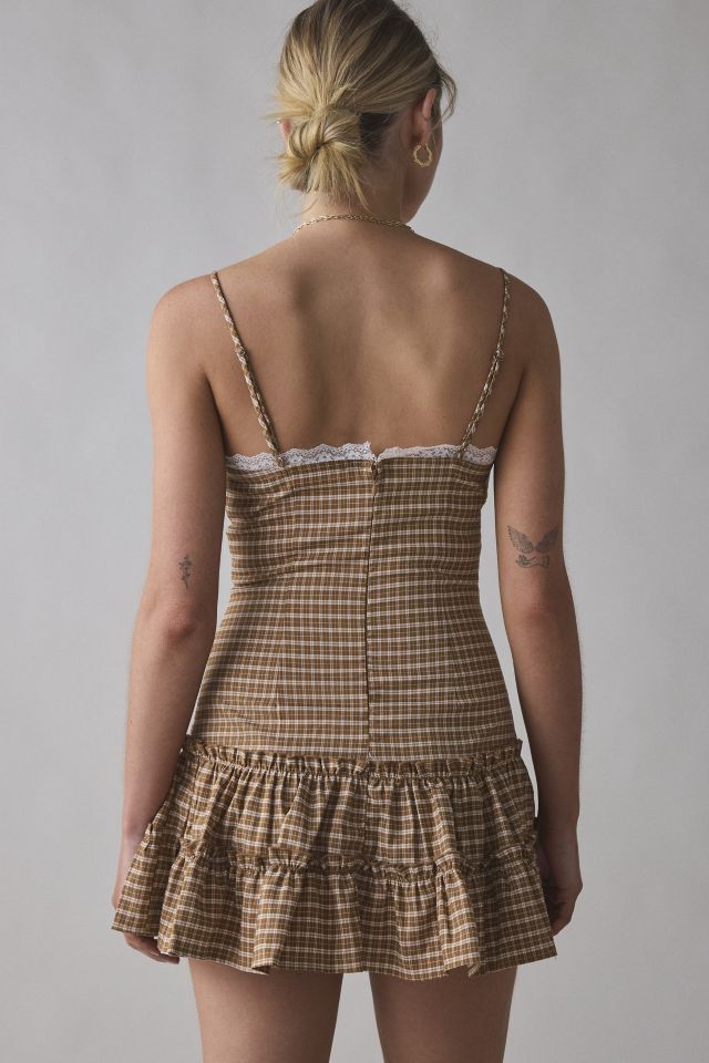 Lioness Yves Lace-Trim Cami Mini Dress