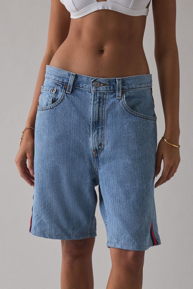 ReMADE By UO Side-Stripe Denim Jort #1