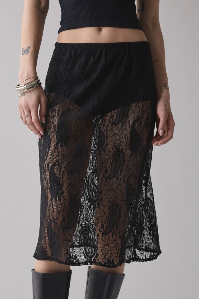ReMADE By UO Sheer Lace Midi Skirt #1