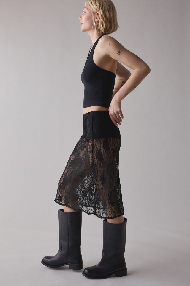 ReMADE By UO Sheer Lace Midi Skirt #3