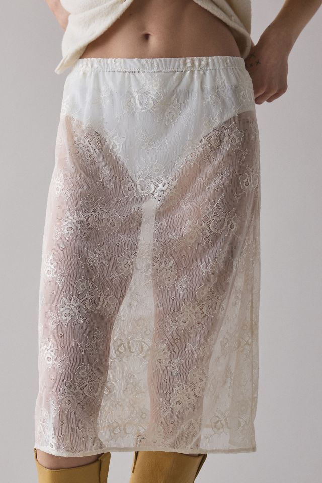 ReMADE By UO Sheer Lace Midi Skirt #1