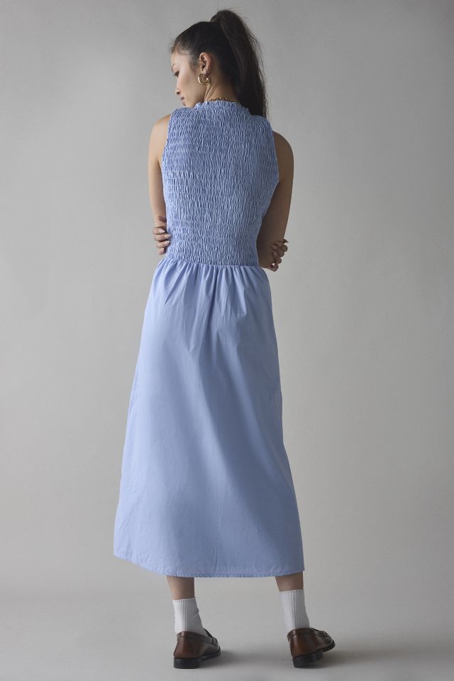 Kiss The Sky High-Neck Smocked Sleeveless Maxi Dress #2