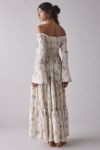 Kiss The Sky Off-The-Shoulder Bell Sleeve Maxi Dress
